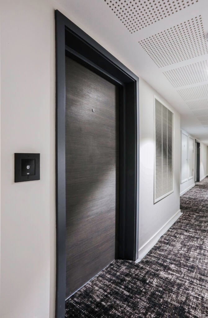Apartment fire doors with high levels of security